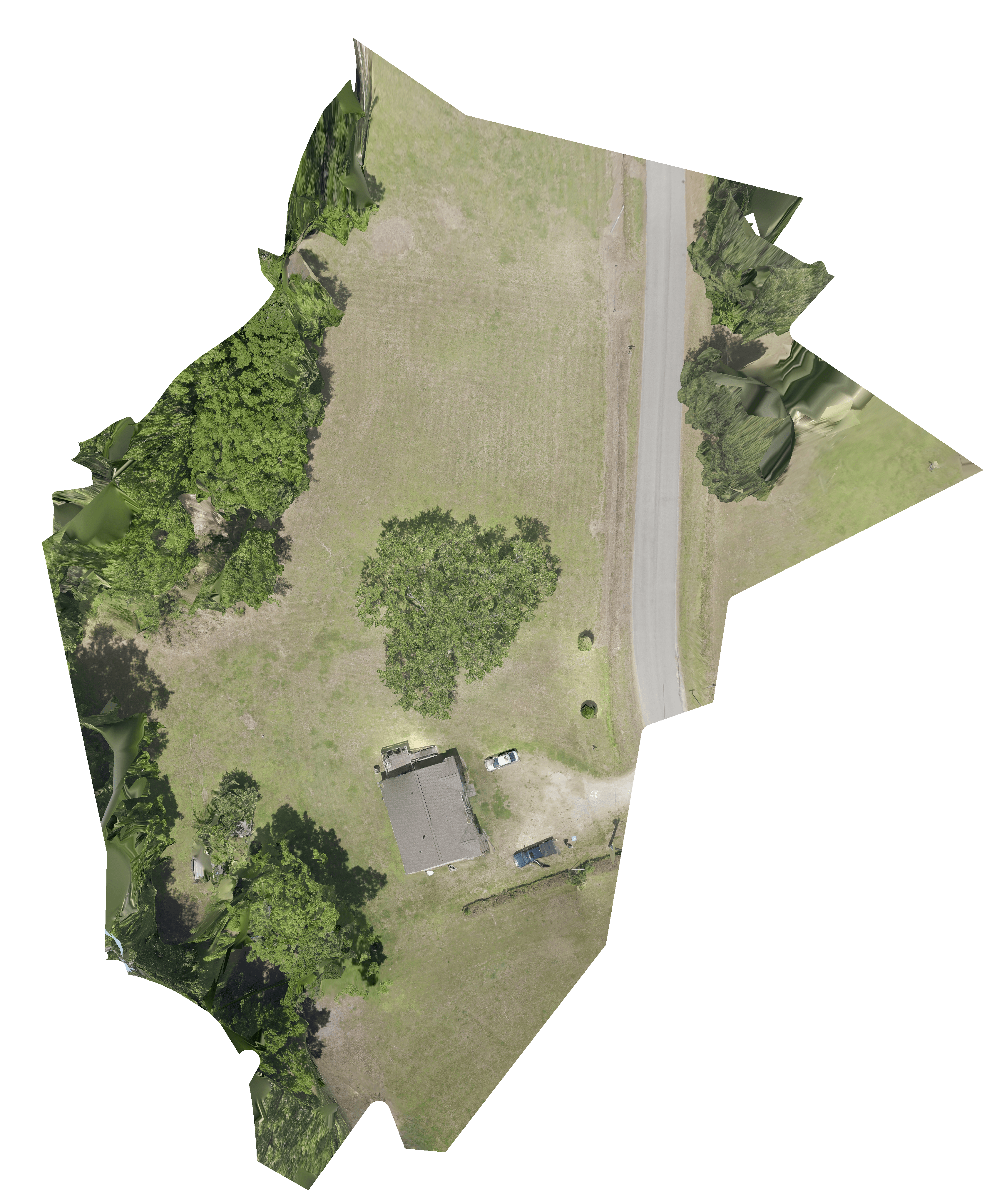 Aerial 3D reconstruction of woodland at Deep Bottom, Carrollton, Virginia